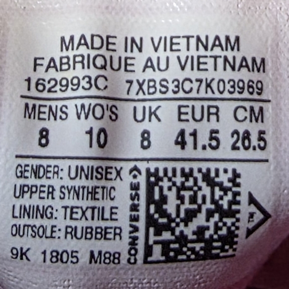 Converse 162993C Womens 10 Chuck Taylor All Star Pink Glitter Sneakers Shoes NEW - Picture 15 of 15